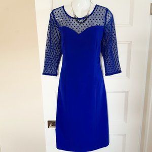 OLIMARA Blue Cocktail Dress, Made in Spain, sz. 8